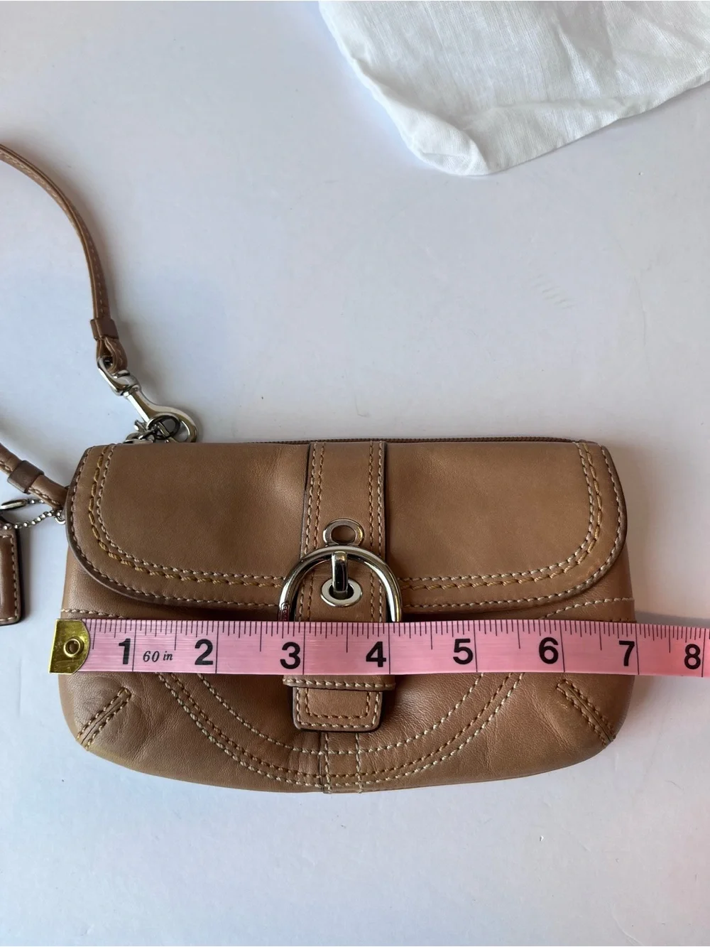 Vintage Coach Tan Soho Wristlet Y2K